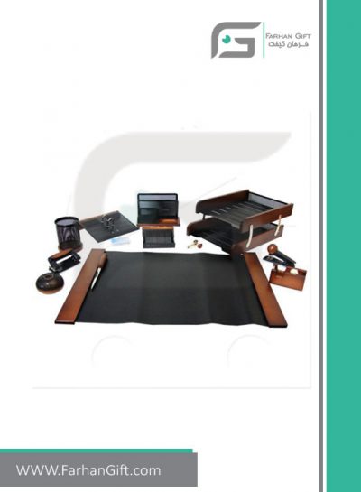 ست رومیزی کارمندی 13 تکه Employee Desktop Set Wood and metal-فرهان گیفت ست تبلیغاتی